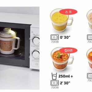 Alternative view of Cốc nấu mỳ, canh, súp thủy tinh có nắp đậy 500ml có tay cầm Easy Cook Lock&Lock LLG480Y