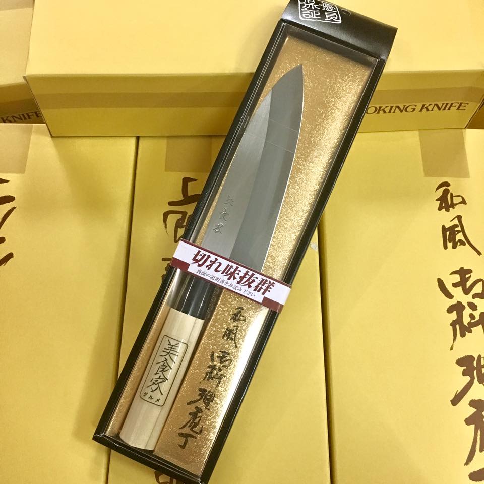 Dao thái cao cấp cán gỗ hoa văn (lưỡi nhọn) - Ảnh 2