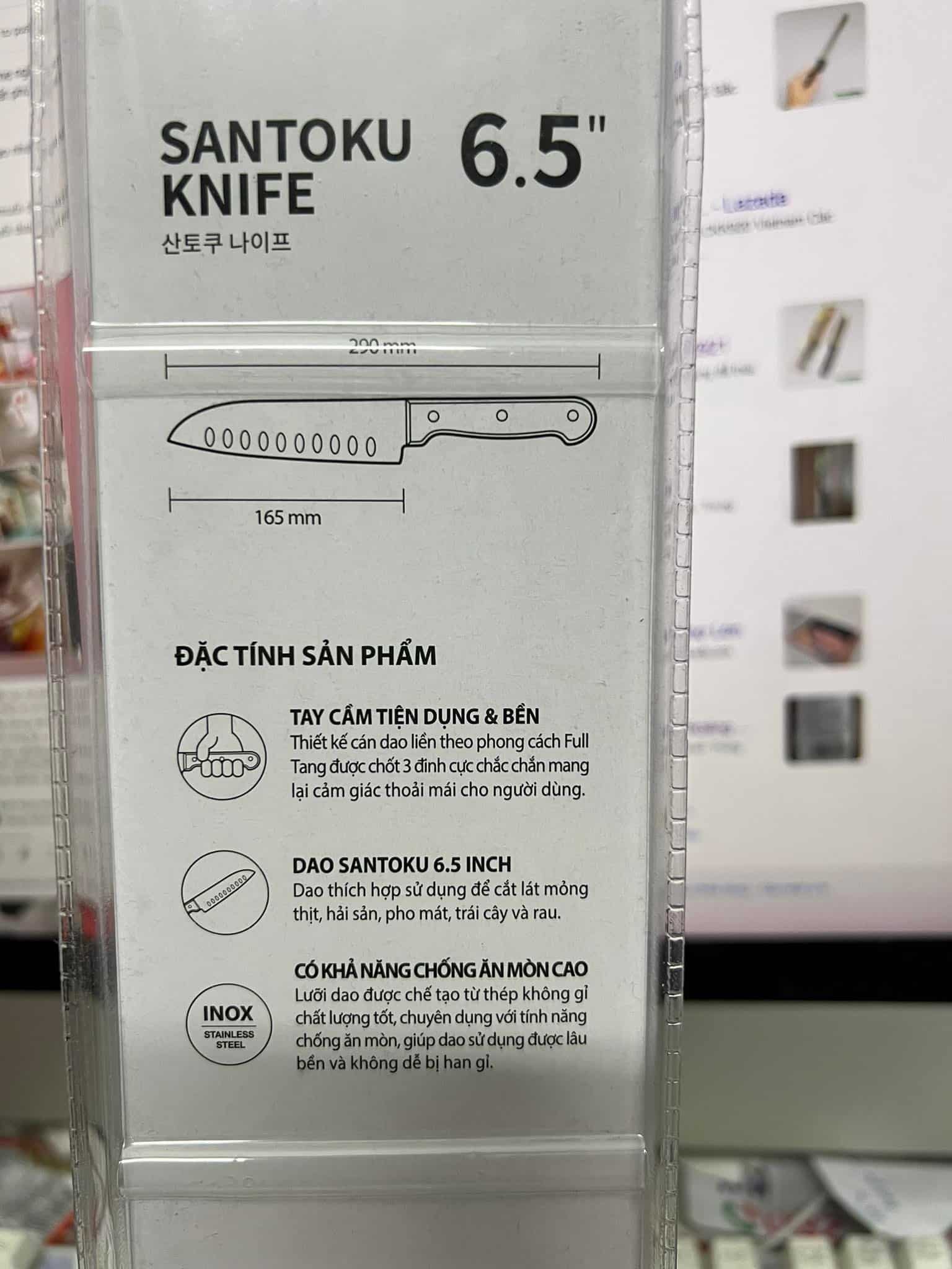 Dao thái Santoku Knife 6.5inch (29cm) LocknLock CKK921 - Ảnh 10