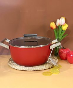 Nồi chống dính phong cách thập niên 50 màu đỏ 24cm SMEG CKFC2411RDM