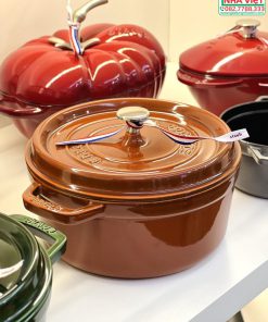 Nồi gang tròn Cocotte 24cm màu cam quế Staub 40511-296-0