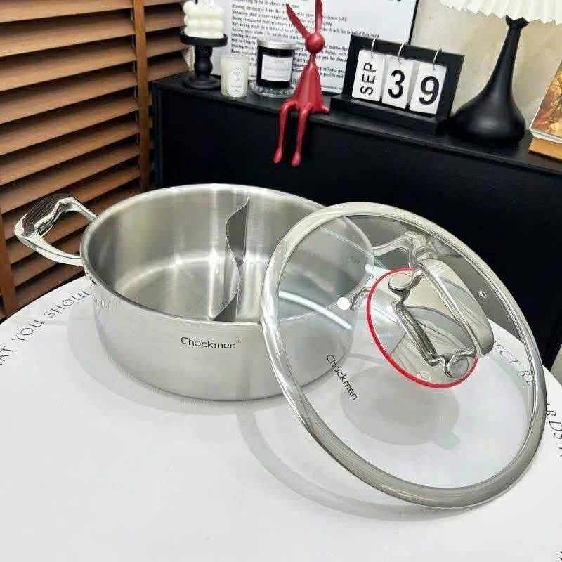 Nồi lẩu hai ngăn 30cm CKM308 Chockmen CKM-ZD30HPD - Ảnh 2