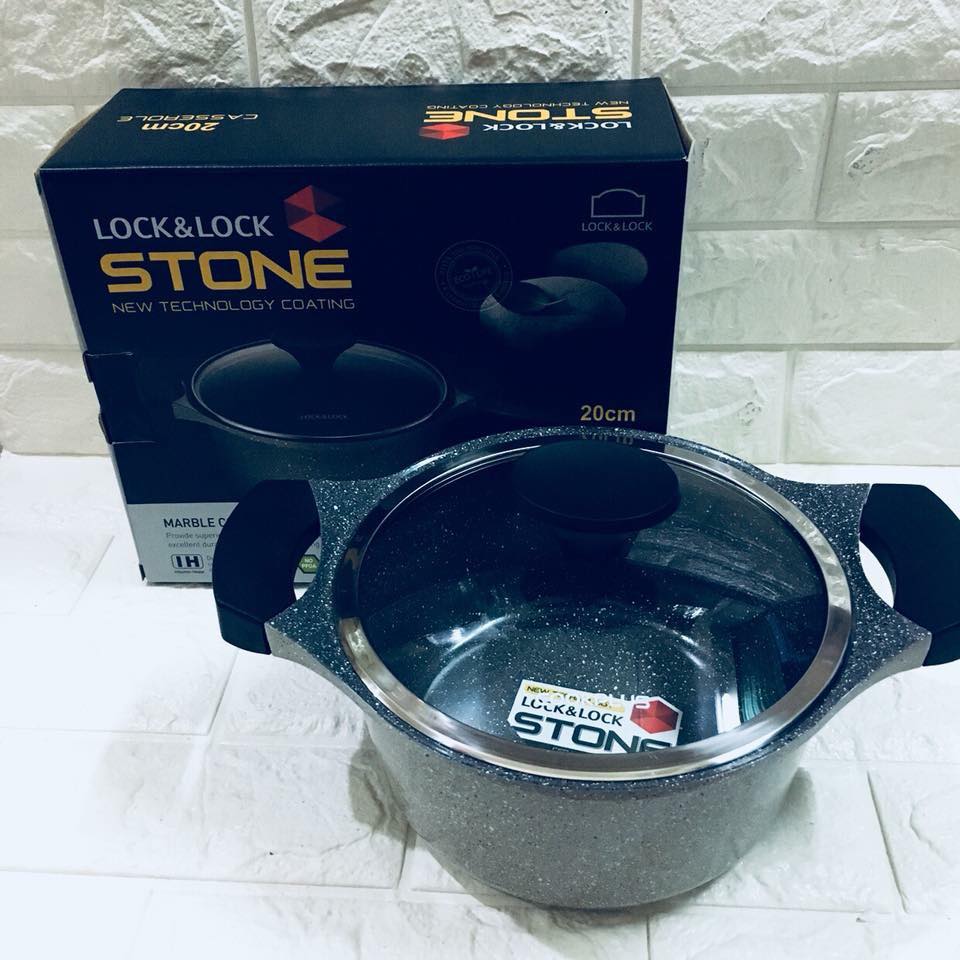 Nồi đá cao cấp Lock&lock Stone LCA6202D-IH 20cm dùng bếp từ - Ảnh 2