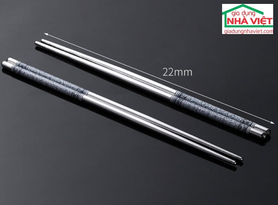 Bộ 5 đôi đũa Inox 304 Kaiwang phong cách Nhật Bản chống trơn trượt - Ảnh 4