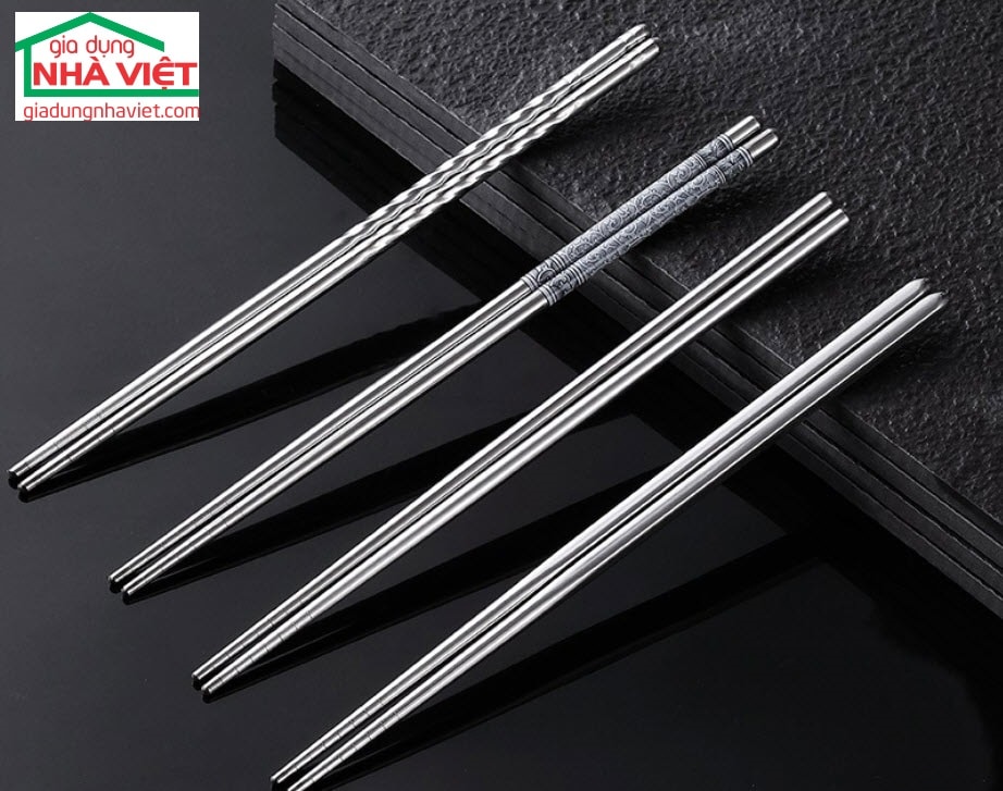 Bộ 5 đôi đũa Inox 304 Kaiwang phong cách Nhật Bản chống trơn trượt - Ảnh 9