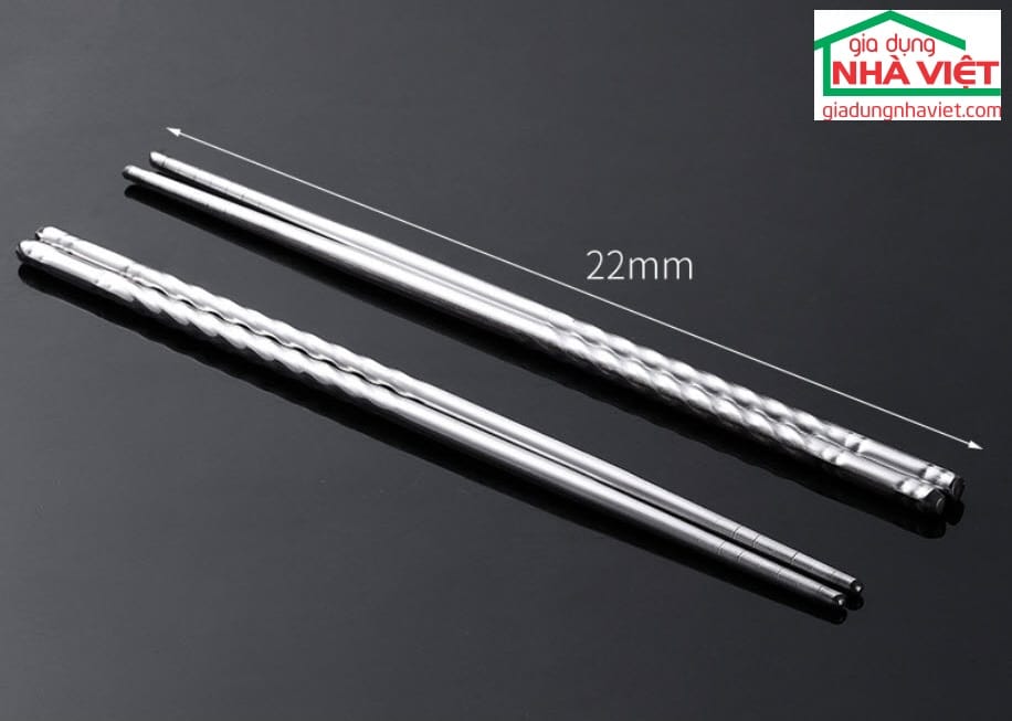 Bộ 5 đôi đũa Inox 304 Kaiwang phong cách Nhật Bản chống trơn trượt - Ảnh 21