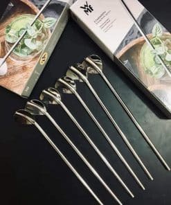 Bộ 6 ống hút thìa uống Cocktail bằng inox WMF – hàng Đức