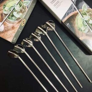 Alternative view of Bộ 6 ống hút thìa uống Cocktail bằng inox WMF – hàng Đức