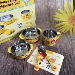Alternative view of Bộ bát cốc thìa dĩa inox cách nhiệt Hello Bebe LocknLock LBB473S4
