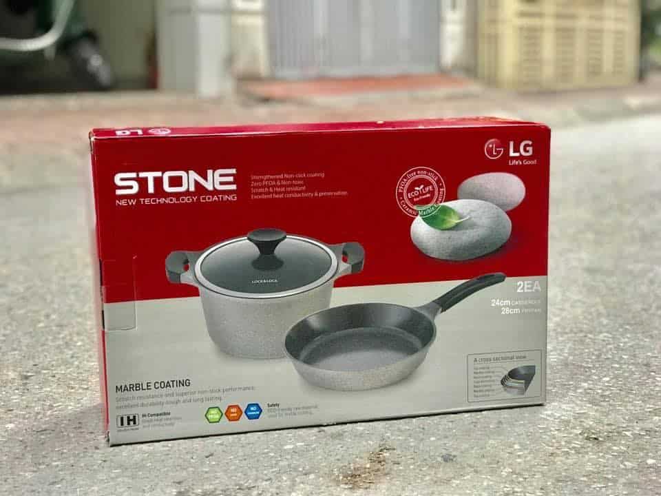 Bộ nồi chảo đá Lock&Lock Vitamin Stone LCA6244DS02 – quà tặng LG - Ảnh 3