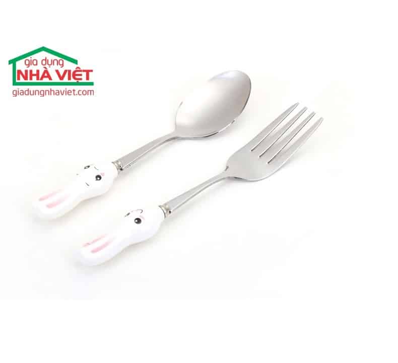 Bộ thìa dĩa trẻ em ngộ nghĩnh inox chống gỉ - Ảnh 2