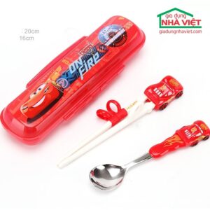 Alternative view of Bộ thìa đũa tập gắp kèm hộp Disney 3D Mickey Frozen Cars