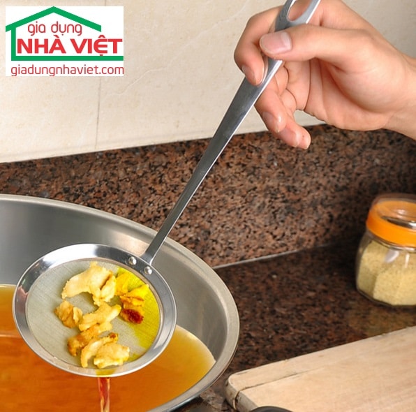 Muôi lọc vớt váng dầu mỡ inox chống gỉ - Ảnh 3