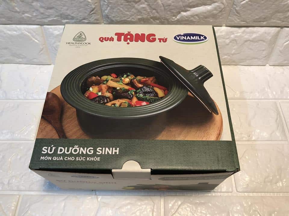 Nồi sứ dưỡng sinh Minh Long vành tròn 1L – quà tặng từ Vinamilk - Ảnh 3