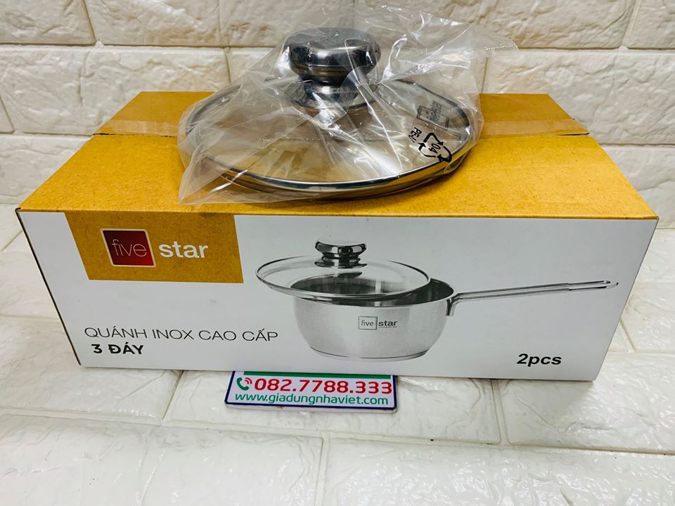 Quánh Inox 430 nắp kính 16cm FiveStar FSQ16001 - Ảnh 4