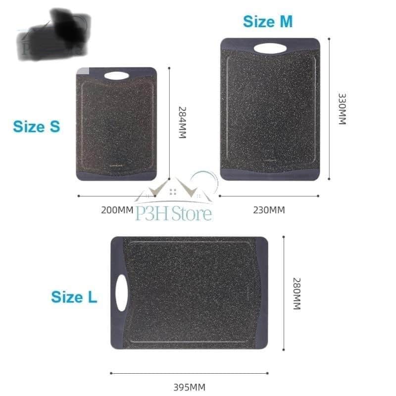 Thớt nhựa kháng khuẩn Black Marble LocknLock 3 size CKD006 CKD007 CKD008 - Ảnh 3